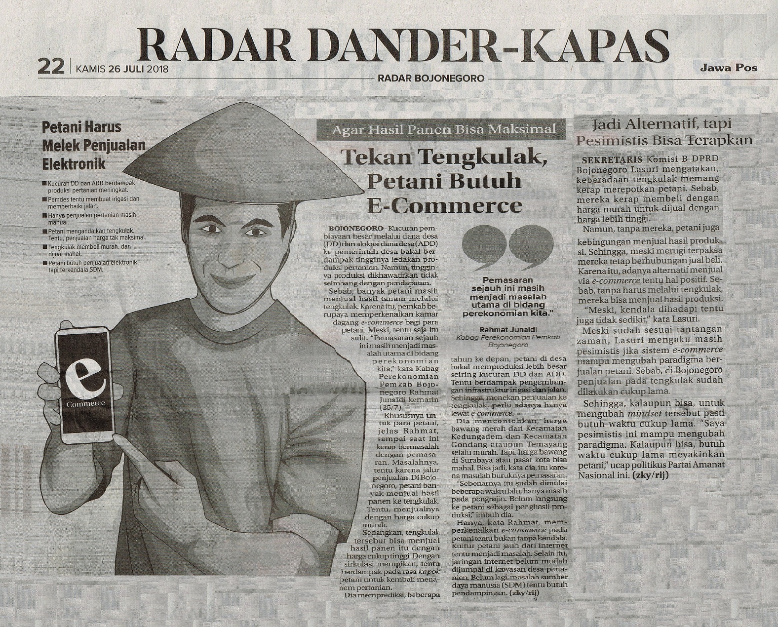 Tekan Tengkulak, Petani Butuh E-Commerce