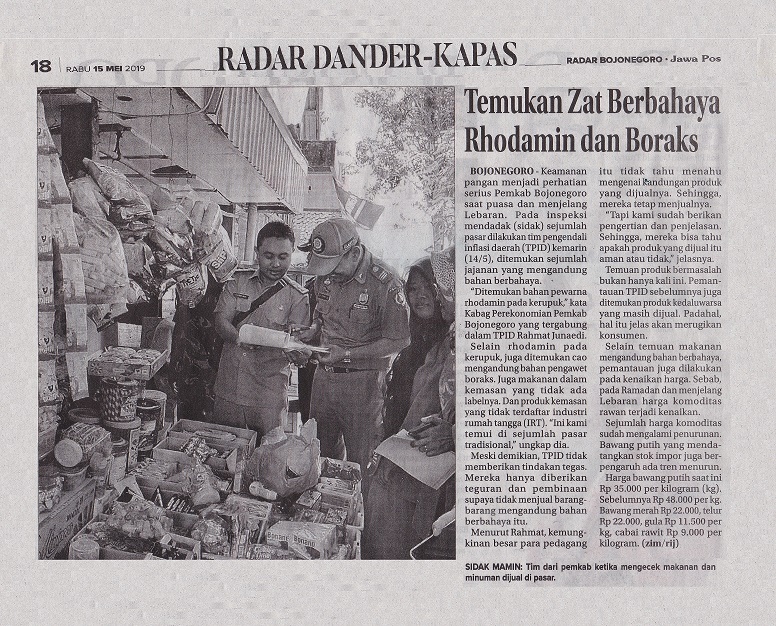 Temukan Zat Berbahaya Rhodamin dan Boraks