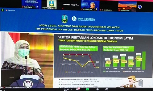 High Level Meeting (HLM) TPID Jawa Timur oleh Ibu Gubernur Jawa Timur